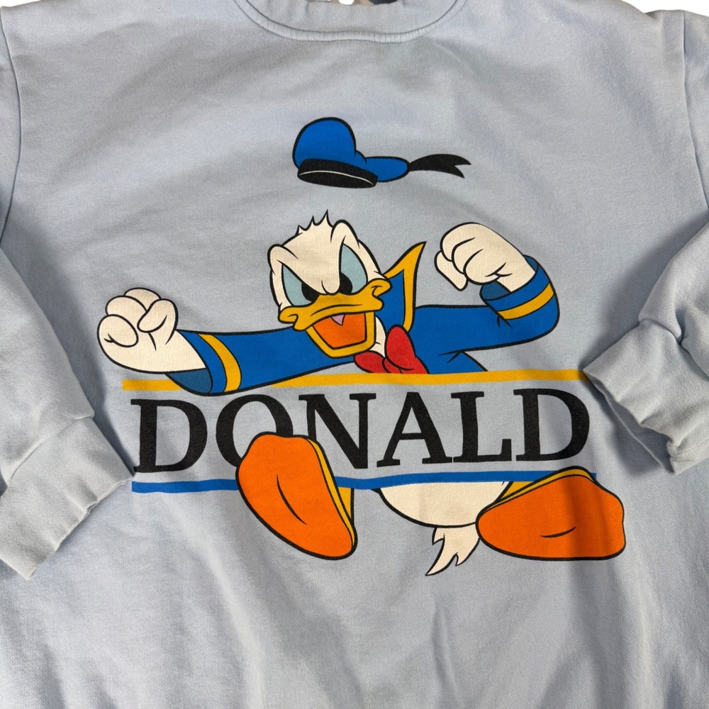 Disney Parks Disneyland Resort Donald Duck Graphic Sweatshirt Light Blue Mens L